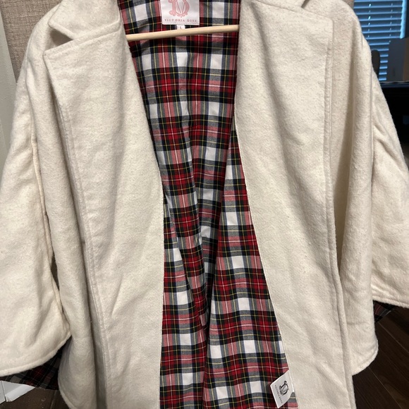 Victoria Dunn Vintage Style Cape Coat Cottagecore Classic Chic Cozy Plaid Lining - Picture 11 of 14